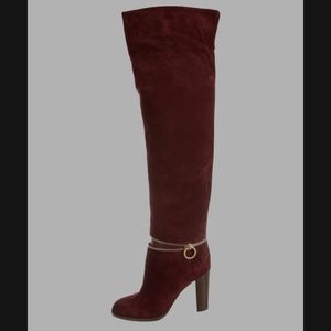 Sergio Rossi Suede Over the Knee Boot
